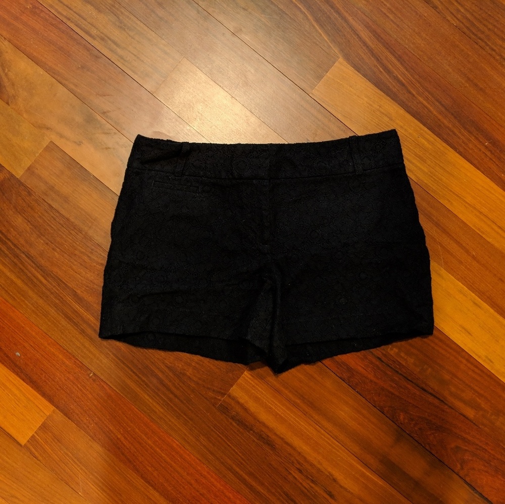 Black lace shorts